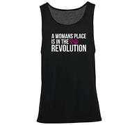 Hippowarehouse A Womans Place is in The Revolution Vest Scoop Sleeve Unisex Tank top Black