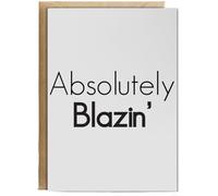 Hippowarehouse Absolutely blazin' Birthday Card A5 Personalised with envelope for him for her Funny Cards for Men and Women Blank inside option