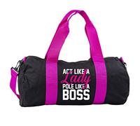 Hippowarehouse Act Like a Lady Pole Like a Boss Gymwear Gym Duffle Cylinder Uniform Kit Bag 50 x 25 x 25cm 20 litres
