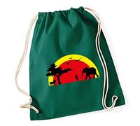 Hippowarehouse African wildlife Drawstring Cotton School Gym Kid Bag Sack 37cm x 46cm, 12 litres