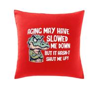 Hippowarehouse Aging may have slowed me down but it hasn't shut me up Printed bedroom accessory cushion cover case 41x41cm