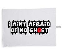 Hippowarehouse Aint Afraid Of No Ghost Tea Towel Eco Printed Dish Cloth Kitchen accessory 50cmx70cm 100% Cotton