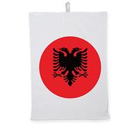 Hippowarehouse Albania Flag Tea Towel Eco Printed Dish Cloth Kitchen accessory 50cmx70cm 100% Cotton