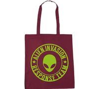 Hippowarehouse Alien Invasion (Pocket) Tote Shopping Gym Beach Bag 42cm x38cm, 10 litres