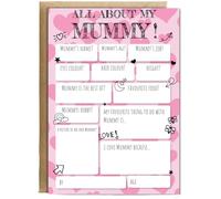 Hippowarehouse All about Mummy fill in Personalised Card A5 with envelope for him for her Funny Cards for Men and Women Blank inside option