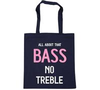 Hippowarehouse All About That Bass Tote Shopping Gym Beach Bag 42cm x38cm, 10 litres