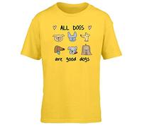 Hippowarehouse All Dogs are Good Dogs Kids Children's Short Sleeve t-Shirt