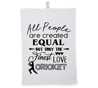 Hippowarehouse All People are are Created Equal But Only The Finest Love Cricket Tea Towel Eco Printed Dish Cloth Kitchen accessory 50cmx70cm 100% Cotton