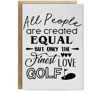 Hippowarehouse All People are are Created Equal But Only The Finest Love Golf Birthday Card A5 Personalised with envelope for him for her Funny Cards for Men and Women Blank inside option