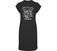 Hippowarehouse All People are are Created Equal But Only The Finest Love Lizards Women's Printed Adults Nightie Nightdress Black