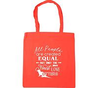 Hippowarehouse All People are are Created Equal But Only The Finest Love Otters Tote Shopping Gym Beach Bag 42cm x38cm, 10 litres