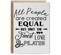 Hippowarehouse All People are are Created Equal But Only The Finest Love Pilates Birthday Card A5 Personalised with envelope for him for her Funny Cards for Men and Women Blank inside option
