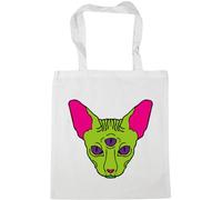 Hippowarehouse All Seeing Eye Cat Tote Shopping Gym Beach Bag 42cm x38cm, 10 litres