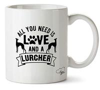 Hippowarehouse All You Need is Love and a Lurcher Printed Mug Cup Ceramic 10oz