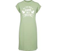 Hippowarehouse All You Need is Love and a Westie West Highland Terrier t-Shirt Dress Women's Adults Nightie Nightdress