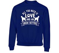 Hippowarehouse All You Need is Love and an Irish Setter Kids Children's Unisex Jumper Sweatshirt Pullover
