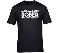 Hippowarehouse Also Available Sober Unisex Short Sleeve t-Shirt (Specific Size Guide in Description) Black