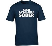 Hippowarehouse Also Available Sober Unisex Short Sleeve t-Shirt (Specific Size Guide in Description) Navy Blue