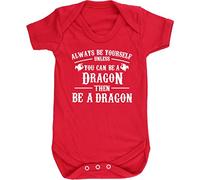Hippowarehouse Always be yourself unless you can be a dragon then be a dragon baby vest bodysuit (short sleeve) boys girls