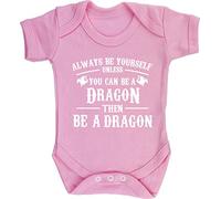Hippowarehouse Always be yourself unless you can be a dragon then be a dragon baby vest bodysuit (short sleeve) boys girls