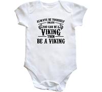 Hippowarehouse Always be Yourself Unless You can be a Viking Baby Vest Bodysuit (Short Sleeve) Boys Girls White