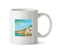 Hippowarehouse Amalfi. Seaside Town in Italy Printed Mug Various Colour Options Ceramic Cup Kitchenware 11oz
