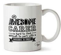 Hippowarehouse an Awesome Carer is Hard to Find, Difficult to Part with & Impossible to Forget Printed Mug Cup Ceramic 10oz