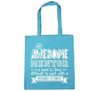 Hippowarehouse An Awesome Mentor is Hard to Find, Difficult to Part With & Impossible to Forget Tote Shopping Gym Beach Bag 42cm x38cm, 10 litres