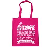 Hippowarehouse An Awesome Teaching Assistant is Hard to Find, Difficult to Part With & Impossible to Forget Tote Shopping Gym Beach Bag 42cm x38cm, 10 litres
