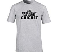 Hippowarehouse and on the 8th Day God Created Cricket Unisex Short Sleeve t-Shirt (Specific Size Guide in Description)