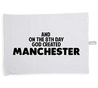 Hippowarehouse And on the 8th day God created Manchester Tea Towel Eco Printed Dish Cloth Kitchen accessory 50cmx70cm 100% Cotton