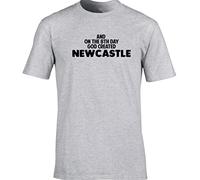Hippowarehouse and on The 8th Day God Created Newcastle Unisex Short Sleeve t-Shirt (Specific Size Guide in Description) Grey