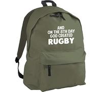 HippoWarehouse and on The 8th Day God Created Rugby Backpack ruck Sack Dimensions: 31 x 42 x 21 cm Capacity: 18 litres