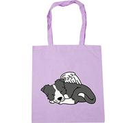 Hippowarehouse Angel border collie - dog Tote Shopping Gym Beach Bag 42cm x38cm, 10 litres