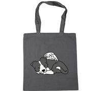 Hippowarehouse Angel border collie - dog Tote Shopping Gym Beach Bag 42cm x38cm, 10 litres