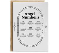 Hippowarehouse angel numbers Birthday Card A5 Personalised with envelope for him for her Funny Cards for Men and Women Blank inside option