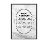 Hippowarehouse angel numbers Printed Poster A4 Wall Art Design Classroom Room Gym Office Décor