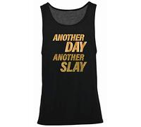 Hippowarehouse Another Day Another Slay - Gold Glitter Vest Scoop Sleeve Unisex Tank top