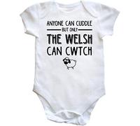 Hippowarehouse Anyone can cuddle but only welsh can cwtch baby vest bodysuit (short sleeve) boys girls