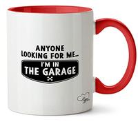 Hippowarehouse Anyone Looking for me I'm in the Garage Printed Mug Various Colour Options Ceramic Cup Kitchenware 11oz