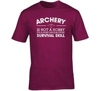Hippowarehouse Archery is not a Hobby It's a Post Apocalyptic Survival Skill Unisex Short Sleeve t-Shirt (Specific Size Guide in Description)