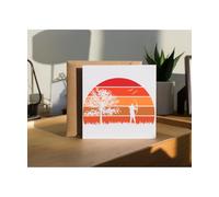 Hippowarehouse Archery retro Personalised Card. 15cm x 15cm with envelope for him for her Funny Cards for Men and Women Blank inside option