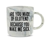 Hippowarehouse are You Made of Gluten? Because You Make me Sick Printed Mug Various Colour Options Ceramic Cup Kitchenware 11oz