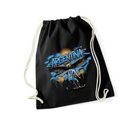 Hippowarehouse Argentina Football Fan Number 10 Legend Supporter South America Drawstring Cotton School Gym Bag 37cm x 46cm, 12 litres
