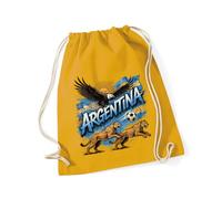 Hippowarehouse Argentina Football Supporter Eagles and Pumas South America Team Drawstring Cotton School Gym Bag 37cm x 46cm, 12 litres