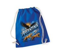 Hippowarehouse Argentina Football Supporter Eagles and Pumas South America Team Drawstring Cotton School Gym Bag 37cm x 46cm, 12 litres