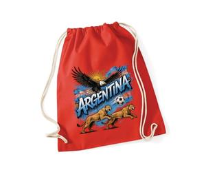 Hippowarehouse Argentina Football Supporter Eagles and Pumas South America Team Drawstring Cotton School Gym Bag 37cm x 46cm, 12 litres