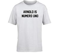 Hippowarehouse Arnold is Numero UNO Kids Children's Short Sleeve t-Shirt White