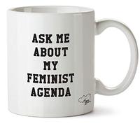 Hippowarehouse Ask me About My Feminist Agenda Printed Mug Cup Ceramic 10oz