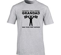 Hippowarehouse Assuming I was a Normal Grandad was Your First Mistake Gym Bodybuilder Unisex Short Sleeve t-Shirt (Specific Size Guide in Description) Grey